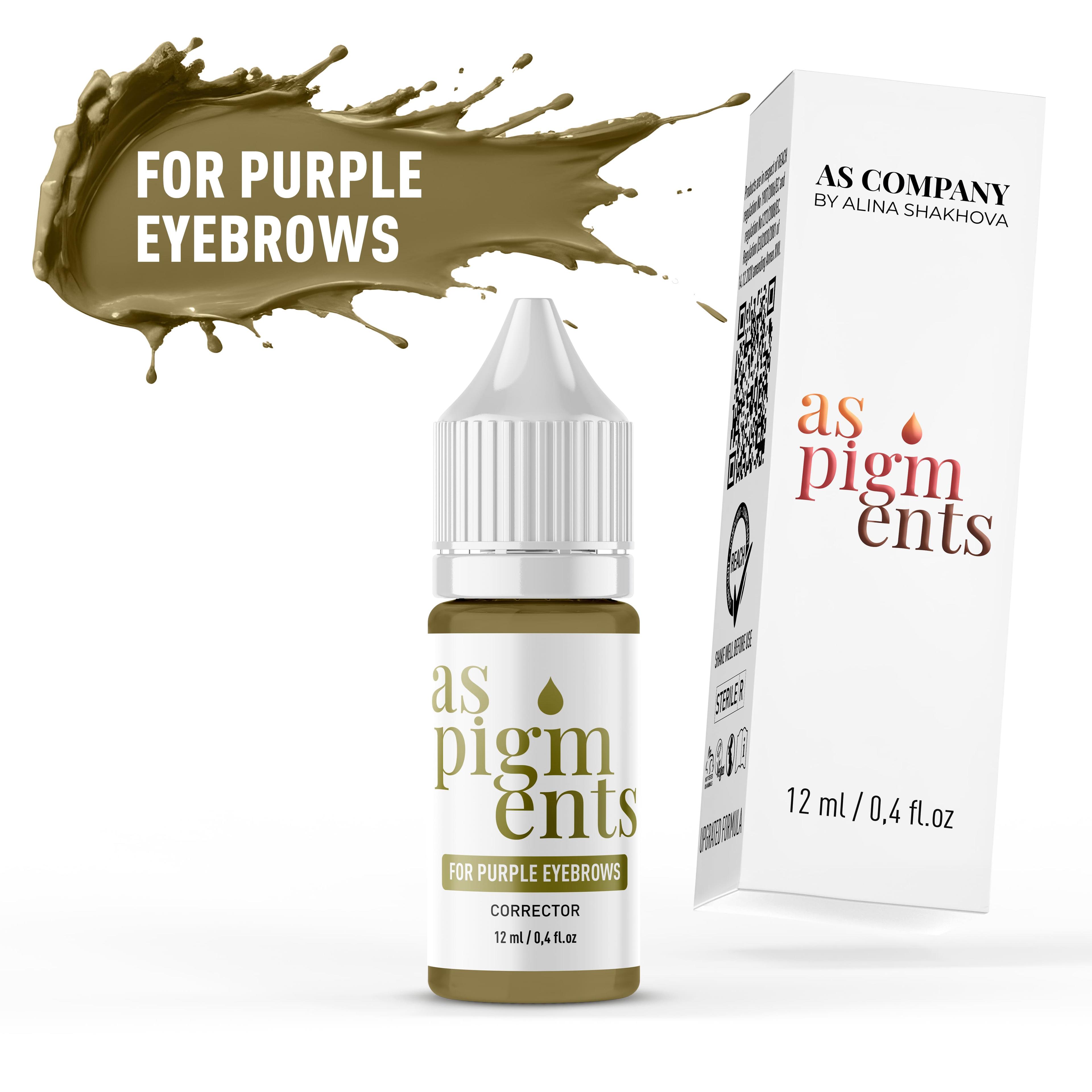 FOR PURPLE EYEBROWS / CORRECTOR, 12 ml (AS PIGMENTS)